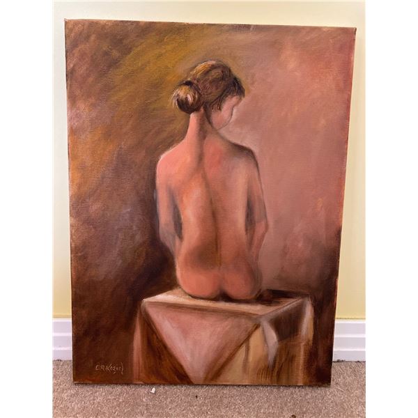 Esther Koziol Back Portrait Unframed Oil Painting 12 x 16