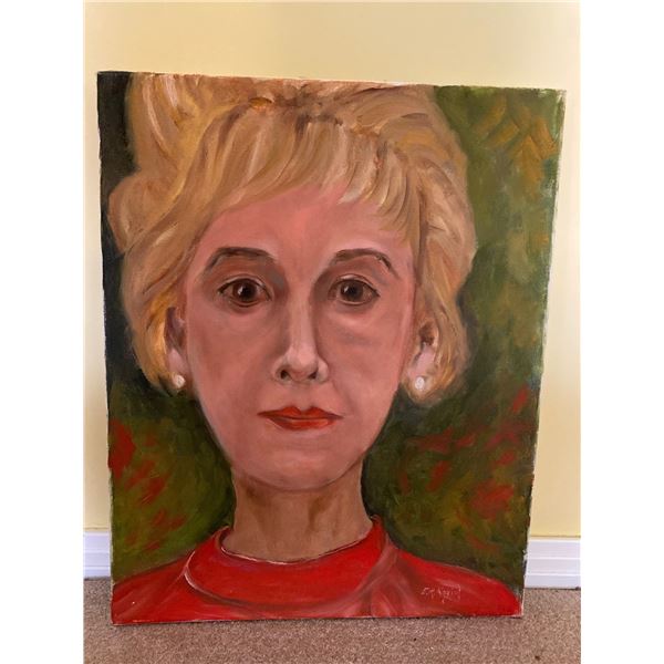 Esther Koziol Self Portrait Oil On Canvas 20 x 16