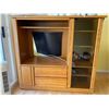 Image 1 : Entertainment Cabinet With Glass Door 57L x 23W x 52T