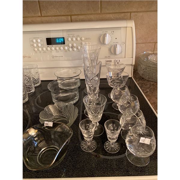Large Assortment Of Crystal And Glass Dishware