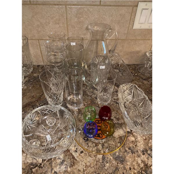 Large Assortment Of Crystal And Glass Dishware