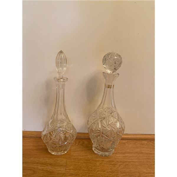 Set Of Crystal Decanters