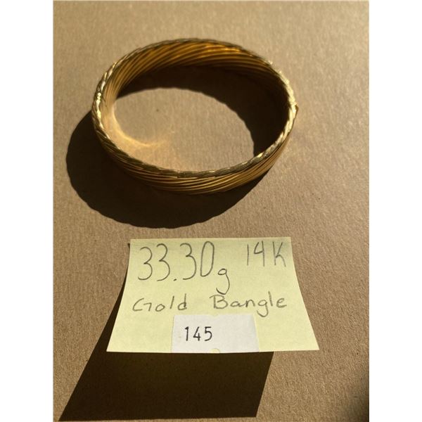 14k Gold Bangle 33.30g