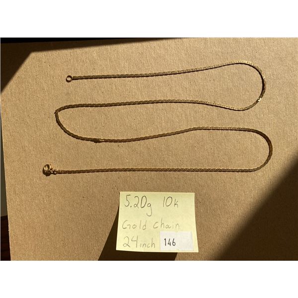 24Inch 10k Yellow Gold Chain 5.20g
