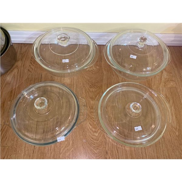 Set Of Glass Cookware With Lids