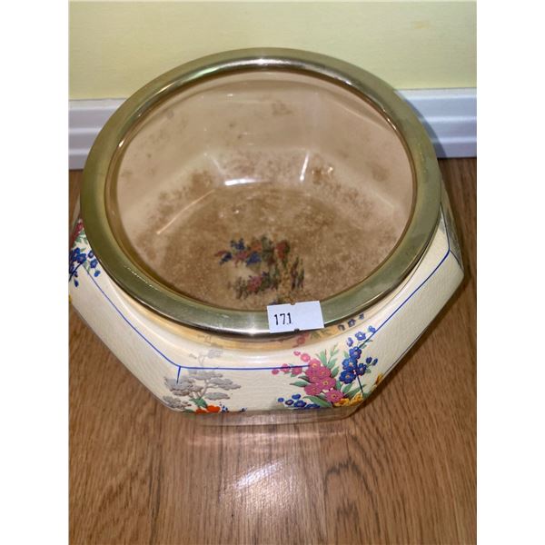 Antique Asian Style Corning Ware Vase