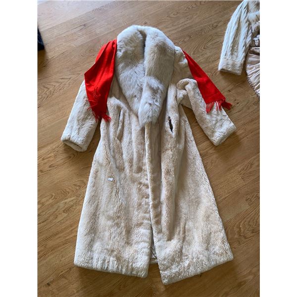 White Sheared Beaver Fur Coat