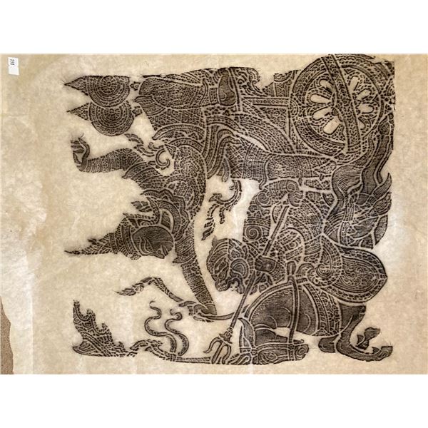 Antique Thai Temple Rubbing