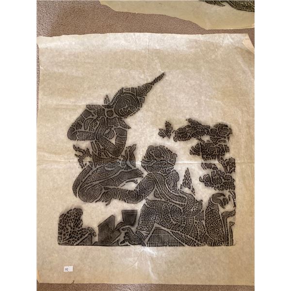 Antique Thai Temple Rubbing