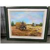Image 1 : Esther Koziol Farming Framed Oil Painting 27 x 23