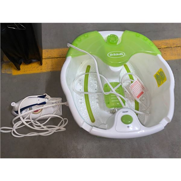 DR.Scholls Foot Massager Bath Mo.DRFB7009 And Sunbeam Iron Mo.3932-33