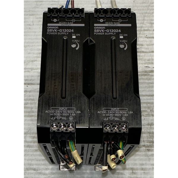 Lot of (2) Omron #S8VK-G12024 Power Supplies