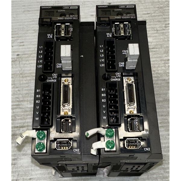 (2) Omron #R88D-KN04H-ML2 AC Servo Drivers