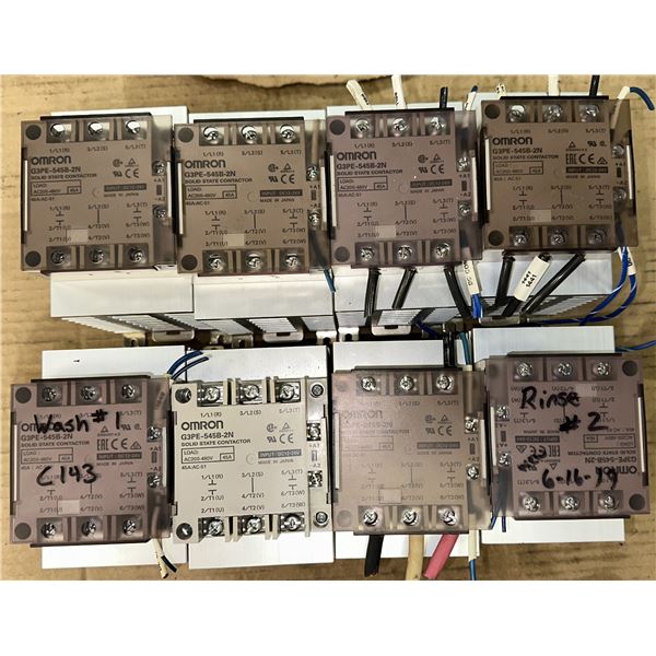 Lot of (8) Omron #G3PE-545B-2N Solid State Contactors