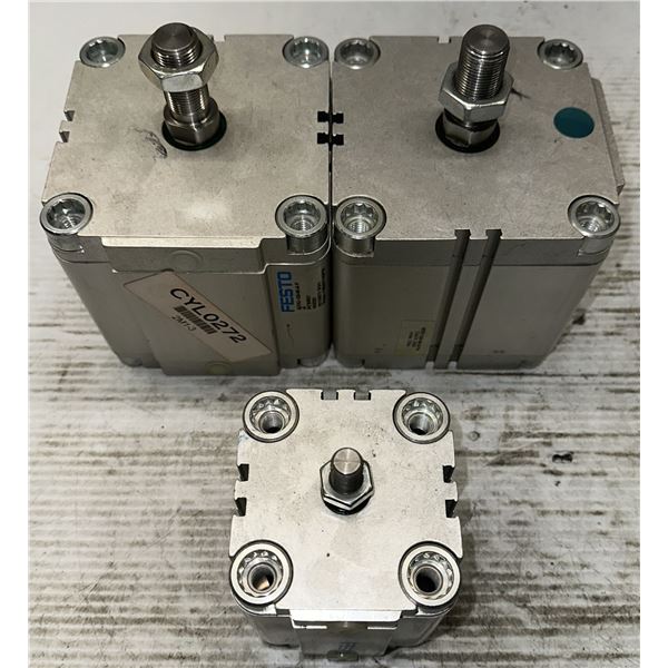 Lot of (3) Misc. Festo Cylinders