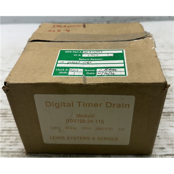 Lewis Systems & Service #DDV720-24-115 Digital Timer Drain
