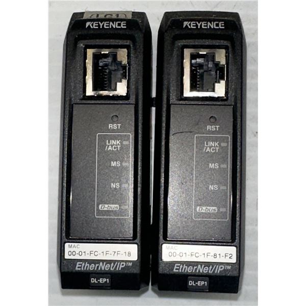 Lot of (2) Keyence #DL-EP1 Ethernet IP