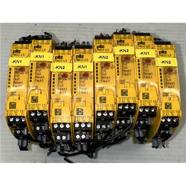 Lot of (8) Pilz #PNOZ s3 24VDC 2n/o Ident. No. 750103 Modules