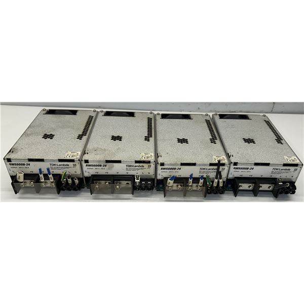 Lot of (4) TDK-Lambda #RWS600B-24 Power Supplies