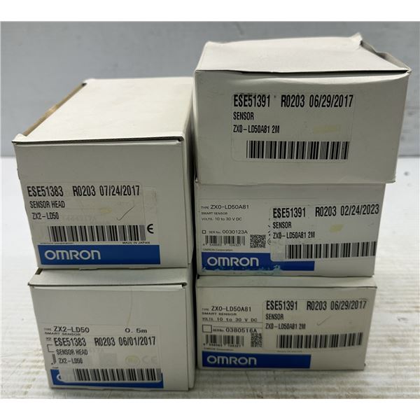 Lot of (5) Misc. Omron Sensors