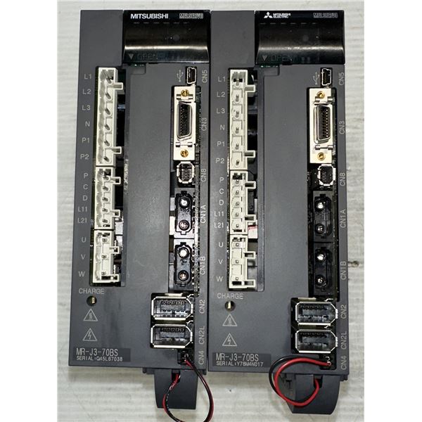 (2) Mitsubishi #MR-J3-70BS AC Servo Drives