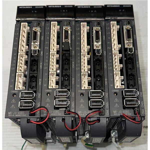 (4) Mitsubishi #MR-J3-40BS AC Servo Drives