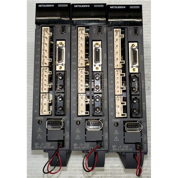 (3) Mitsubishi #MR-J3-20B AC Servo Drives