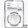 Image 1 : 1880 Morgan Silver Dollar NGC MS62