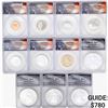 Image 1 : 2002-2021 [11] US Varied Silver Coinage ANACS MS/P