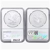 Image 2 : 2021 [2] Silver Eagle NGC REV PF70 T-1&2 FDI