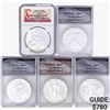 Image 1 : 1997-2013 [5] Varied Silver Coinage NGC/ANACS MS/P