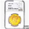 Image 1 : 1895 $20 Gold Double Eagle NGC MS63