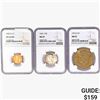 Image 1 : 1955-1972 [3] 1 1C, 1 25C, 1 $1 NGC MS/AU65/66