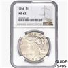 Image 1 : 1934 Silver Peace Dollar NGC MS62