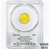 Image 1 : 2016-W 10C 1/10oz. Gold 100th ANNIV. PCGS SP70