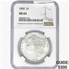 Image 1 : 1890 Morgan Silver Dollar NGC MS64