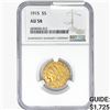 Image 1 : 1915 $5 Gold Half Eagle NGC AU58