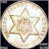 Image 1 : 1862 Silver Three Cent GEM PROOF