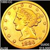 Image 1 : 1880-CC $5 Gold Half Eagle CHOICE AU