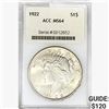 Image 1 : 1922 Silver Peace Dollar ACC MS64