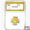 Image 1 : 1905 $2.50 Gold Quarter Eagle PGA MS64