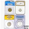 Image 1 : 1937-1962 [4] US Varied Silver Coinage  AU/MS