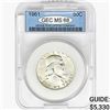 Image 1 : 1961 Franklin Half Dollar GEC MS68