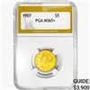 Image 1 : 1907 $5 Gold Half Eagle PGA MS65+