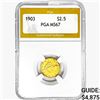 Image 1 : 1903 $2.50 Gold Quarter Eagle PGA MS67