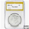 Image 1 : 1891-CC Morgan Silver Dollar PGA MS64