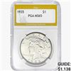 Image 1 : 1935 Silver Peace Dollar PGA MS65