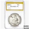 Image 1 : 1878-S Silver Trade Dollar PGA MS63+ PL