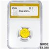 Image 1 : 1905 $2.50 Gold Quarter Eagle PGA MS65+