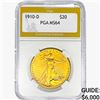 Image 1 : 1910-D $20 Gold Double Eagle PGA MS64